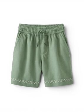 Hanna Andersson Loden Frost Boys Linen Shorts. Size 10.